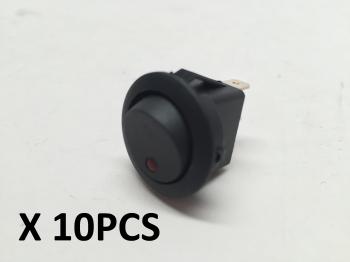 10pcs Mini Round Red Push Button Switch Momentary On-Off